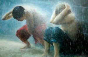 Niño lluvia Aguascalientes