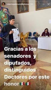 Recibe Roberto Palazuelos Doctorado Honoris Causa 