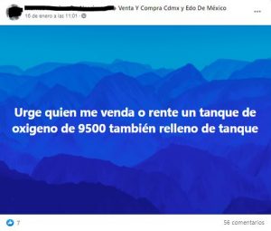 Desesperados familiares de enfermos buscan oxígeno por diversos medios