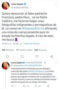 Denuncia Laura Zapata a falso sacerdote que dio santos óleos a su abuelita