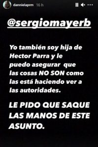 Hija mayor de Héctor Parra lo defiende y asegura que su papá es inocente
