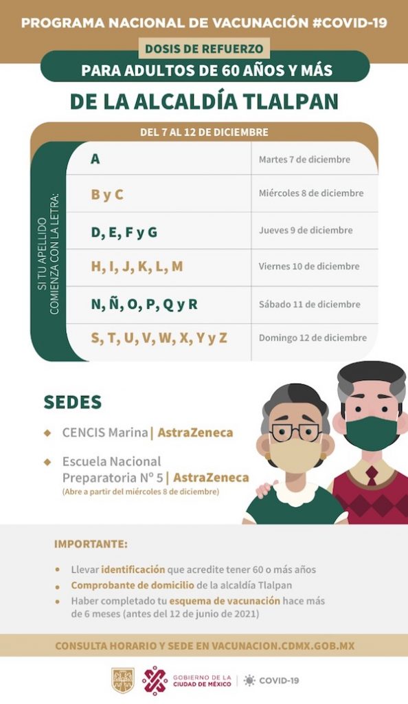Inicia aplicación de vacuna de refuerzo a adultos mayores con AstraZeneca
