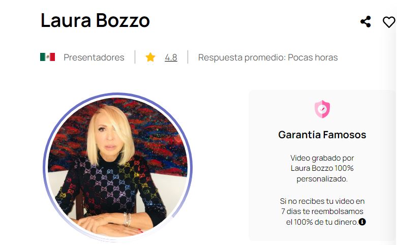 ¡Llévele, llévele! Laura Bozzo vende saludos personalizados por 32 dólares