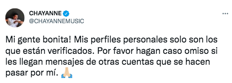 Chayanne alerta a sus fans por cuentas falsas en redes sociales