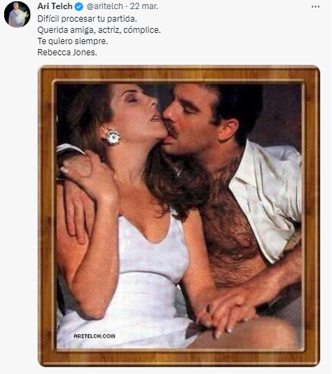 Ari Telch responde críticas por foto utilizada para despedir a Rebecca Jones