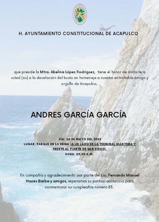 Margarita Portillo podría demandar por develación de busto en honor de Andrés García