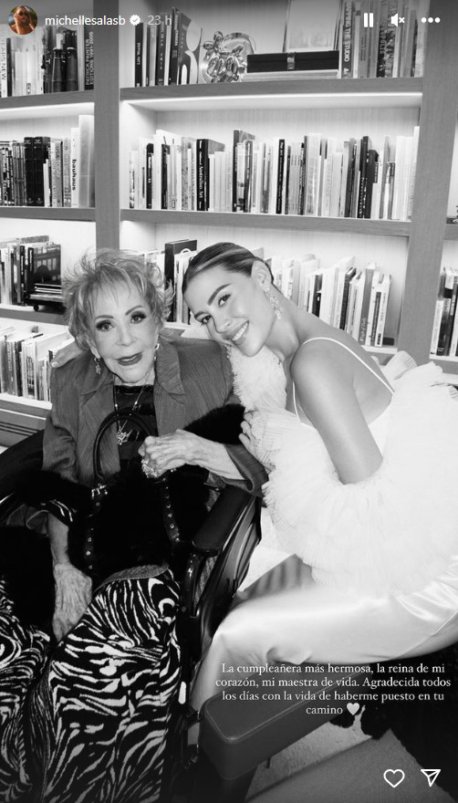 Michelle Salas celebra preboda a lado de su "Bibis", doña Silvia Pinal