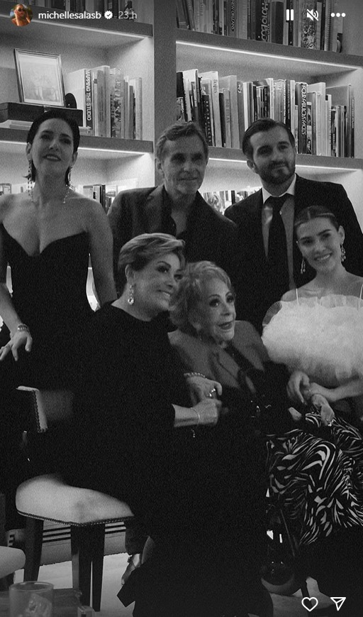Michelle Salas celebra preboda a lado de su "Bibis", doña Silvia Pinal