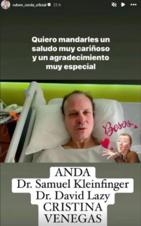 Rubén Cerda fue hospitalizado de emergencia