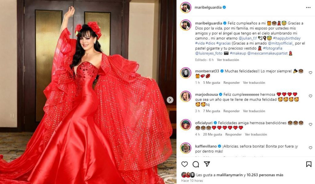 Maribel Guardia estrena canción dedicada a su hijo Julián en su cumpleaños.