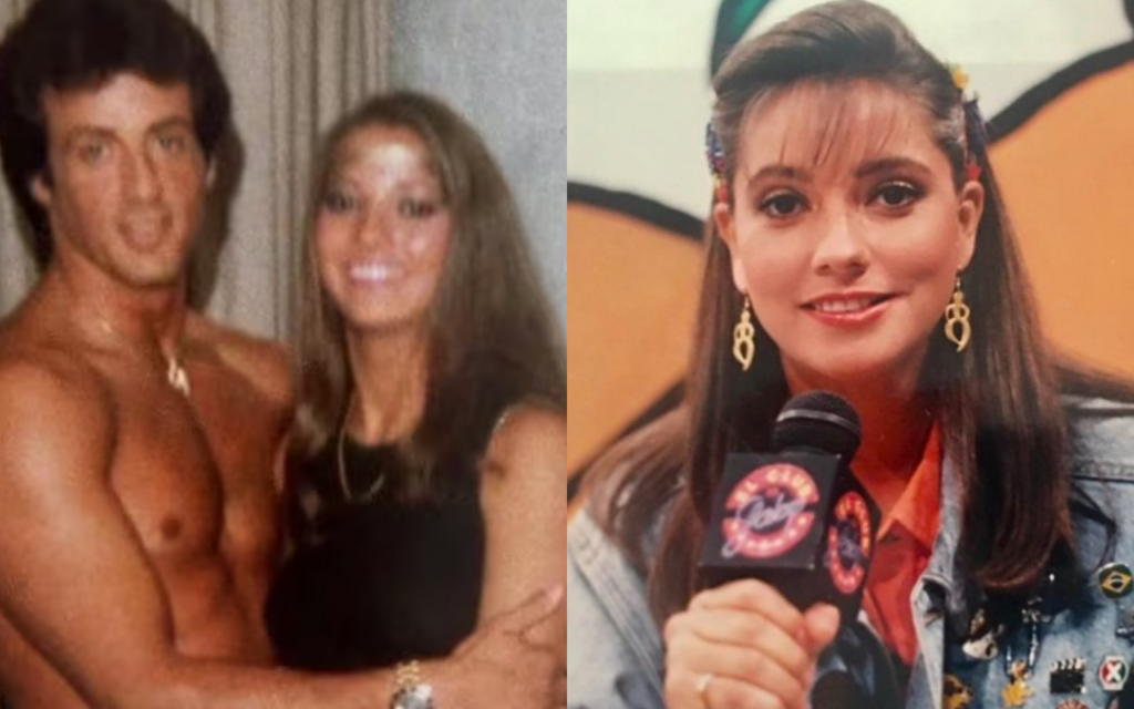 La joven Gaby Rivero y Silvester Stallone.