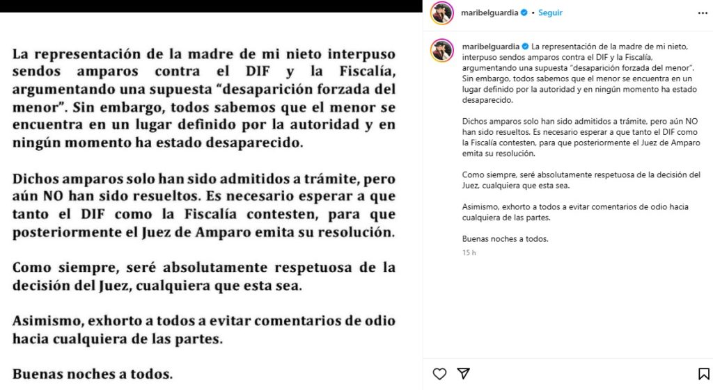 Imelda Garza gana amparo en la batalla legal por su hijo. ¿Qué hará Maribel Guardia al respecto?